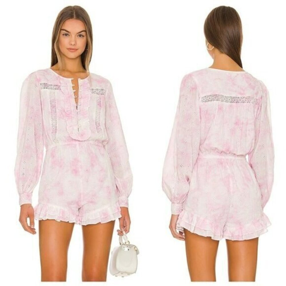Tularosa Jordan Romper - Fuchsia Tie Dye
